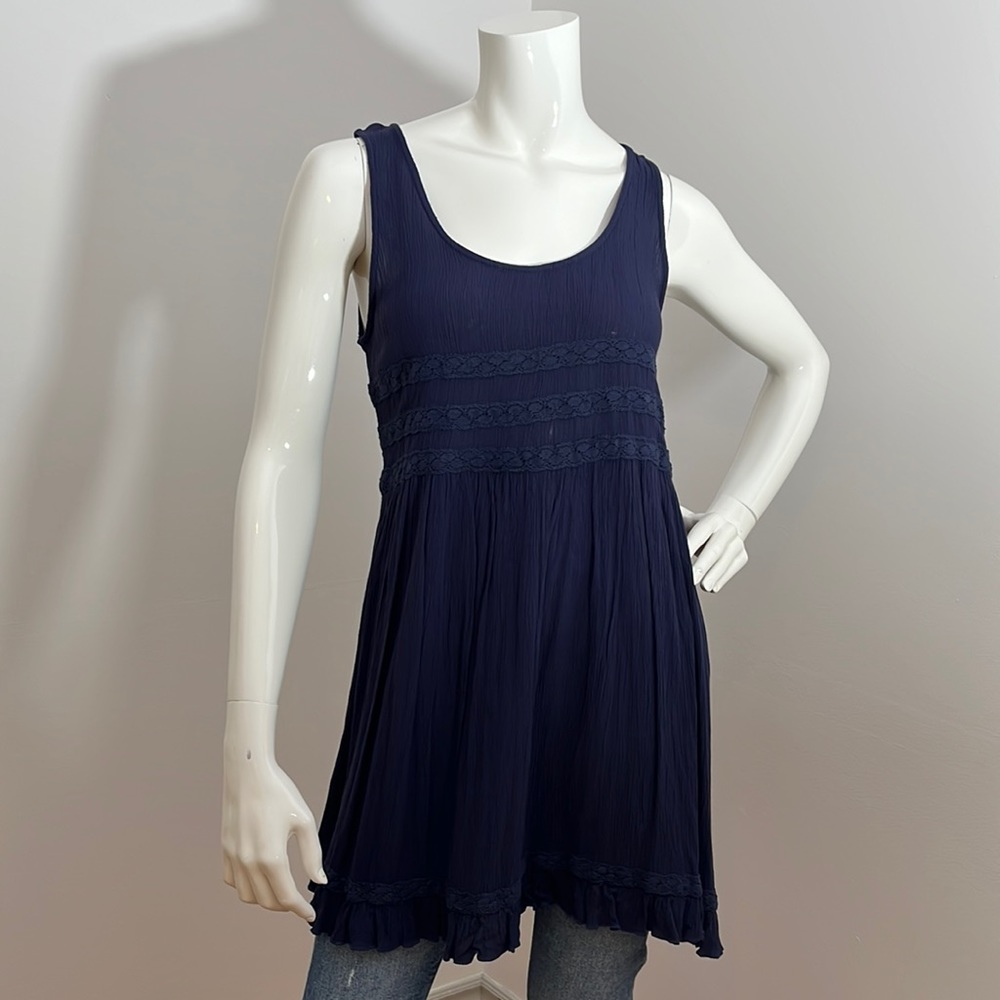 [S] AERIE Blue Flowy Summer Top